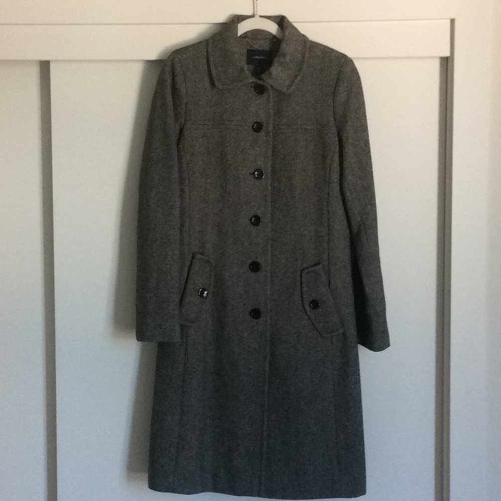 Lands’ End lined wool car coat